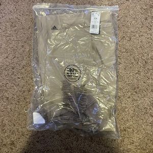 Adidas tan tapered golf pants